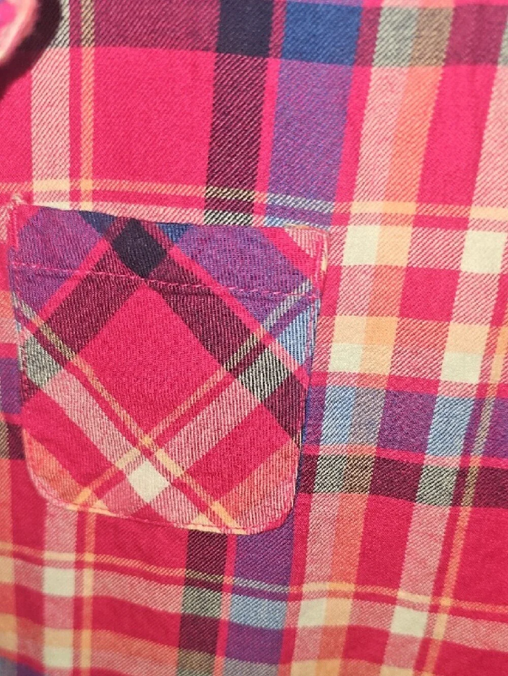 Cat & Jack Girls Pink and Blue Plaid Girls Peplum Style Dress Size 10/12